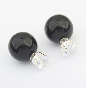 LZ Jewelry Hut 111908 The 2014 New Arrival Hot Selling Black And White Rhinestone Crystal Pearl