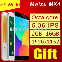 Original Meizu MX4 4G LTE Mobile Phone MTK6595 Octa core 5.36″IPS 1920×1152 2GB RAM 16GB ROM 20MP 3100mAh WCDMA cellphone flyme4