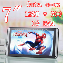 Octa Core 7 inch 8 cores Tablet Pc phone mobile 3G Sim Card Slot Camera 5.0MP IPS 1280X800 1GB RAM WIFI GPS GSM WCDMA pcs 8 9 10