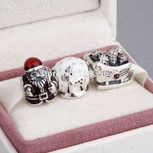 925 sterling silver Santa’s Sleigh Charm Set jewelry sets with original box fits pandora style bracelets