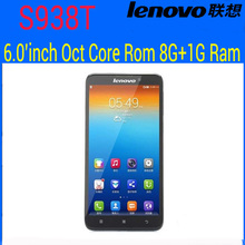 Original lenovo S938T 6.0″IPS Android 4.2 MTK6592 1280×720 Octa core RAM 1GB ROM 8GB WIFI GPS Dual sim card 8.0MP Big size phone