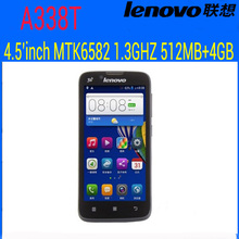 Original Lenovo A338T 4.5” Quad Core Dual Sim MTK6582 Android 4.4 854×480 5MP 4G ROM 512 RAM android cell phone unlocked