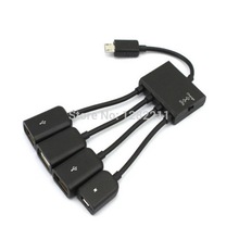 Micro USB Hub 4 Port to 1 OTG Hub Cable Adapter Converter Extender Micro USB OTG