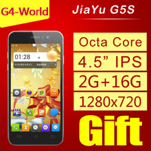 Original JiaYu G5S mobile phone MTK6592 1.7GHz Octa Core 2GB RAM 16GB ROM cell phone 4.5″ Gorilla IPS Android 4.2 3G Smart phone