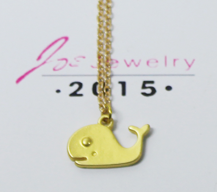 hot sale Necklace with cute whale animal jewelry necklaces with animals nature fish ocean sea life