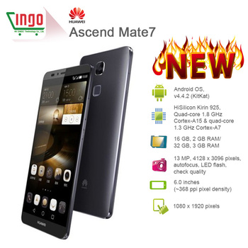 Huawei подняться мат 7 4 г FDD LTE смартфон Kirin925 окта ядро Android 4.4 1.8 ГГц 2 ГБ + 16 ГБ ROM 6 " FHD экран 13MP камера 4100 мАч