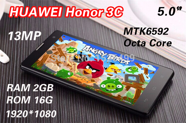 HUAWEI Honor 3C phone PK P7 2GB RAM 5 0 IPS MTK6592 Octa Core 3G Mobile