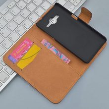Crazy Horse Leather Case For Samsung Galaxy Core 2 Flip Cover Wallet with Stand and Card Holder 4 Colors in Stock