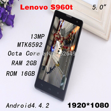 Original Lenovo S960 t MTK6592 Octa Core 1.9Ghz 13.0MP Mobile Phone 2G RAM 16G ROM 5” IPS Android 4.4 Unlock WCDMA GPS Dual SIM