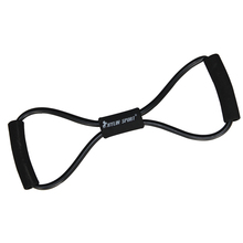 fitness equipment resistance band figure 8 exercise tube yoga workout black for wholesale and free shipping kylin sport