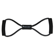 fitness equipment resistance band figure 8 exercise tube yoga workout black for wholesale and free shipping
