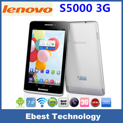 Lenovo S5000 Original Brand 3G Phone tablet pc MTK8389 Quad Core 1 2GHz Phable 7 Inch