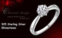 40 off Wedding 925 Sterling Silver Ring Love Crystal Party Rings for Women 2015 Wholesale Gift