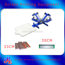 4 Color 1 Station Screen Printing Machine With Some Materials