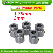 Wholesale!!! 3D Printers Reprap Makerbot MK8 drive gear wheel out of round stainless steel feeding 1.75mm filament 100pcs/lot