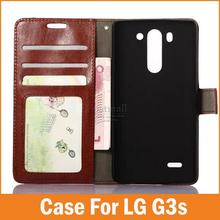 New Crazy Horse Fundas Para For LG g3s g3 s mini Case Wallet Design with Card