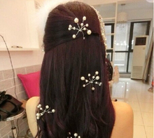 Women Ladies Wedding Bride Hair Clip Hairband Pearl Flower Silver Color