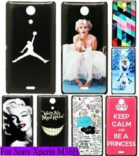 New Arrival Logo Sport Jordan Black Back Beauty Painting Protective Mobile Phone Hard Plastic Cover Case For Sony Xperia ZR M36h