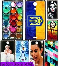 2014 New Brand Fashion Colorful Paintbox Stylish Protective Mobile Phone Hard Plastic Case For Sony Xperia ZR M36h Cover