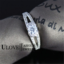 2015 Brand New Arrival Rhinestones Marriage Crystal Jewelry Bijoux Women’s Swiss Diamond Engagement Ring Female Ulove WX025