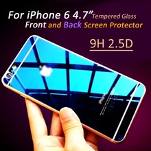 Double side Color Tempered Glass screen protector For iPhone 6 4.7 inch Front and Back Protector Film With Retail Package