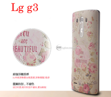 For LG G3 Battery Back Cover Case Plastic 3D Relief Embossing Pattern Phone Bag For LG