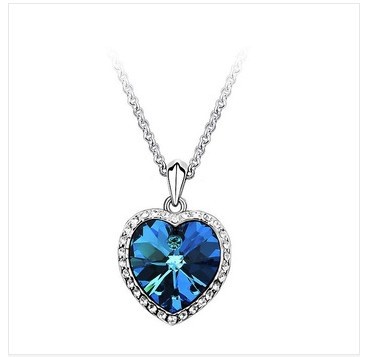 Hot selling Heart of Ocean Titanic Crystal women Necklaces Pendants Ladies Favorite Fashion Jewelry 4R0040