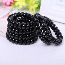 Hot black hair rope, PLUS black telephone line hair ring, rubber band hair jewelry wholesale