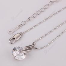 Free shipping Fashion jewlery Wholesale 18K Gold Plating Crystal Simple Classic Pendants Necklace Accessories N199