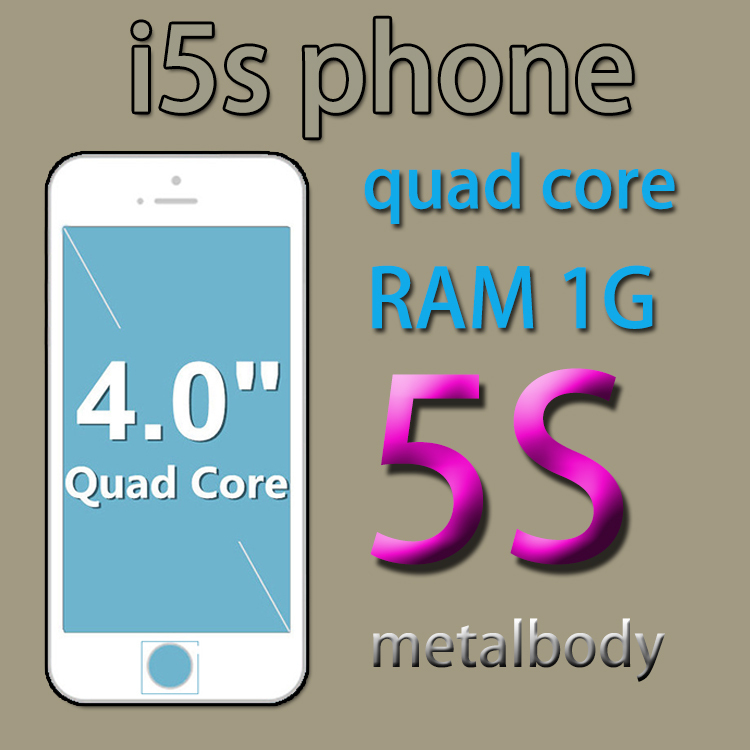 Mobile Phone MTK6582 1GB RAM 32GB ROM Quad core 5s phone 4 0 Android 4 2