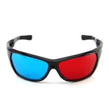1pcs lot Retail Red Blue Plasma Plastic 3D Glasses TV Movie Dimensional Anaglyph Framed 3D Vision
