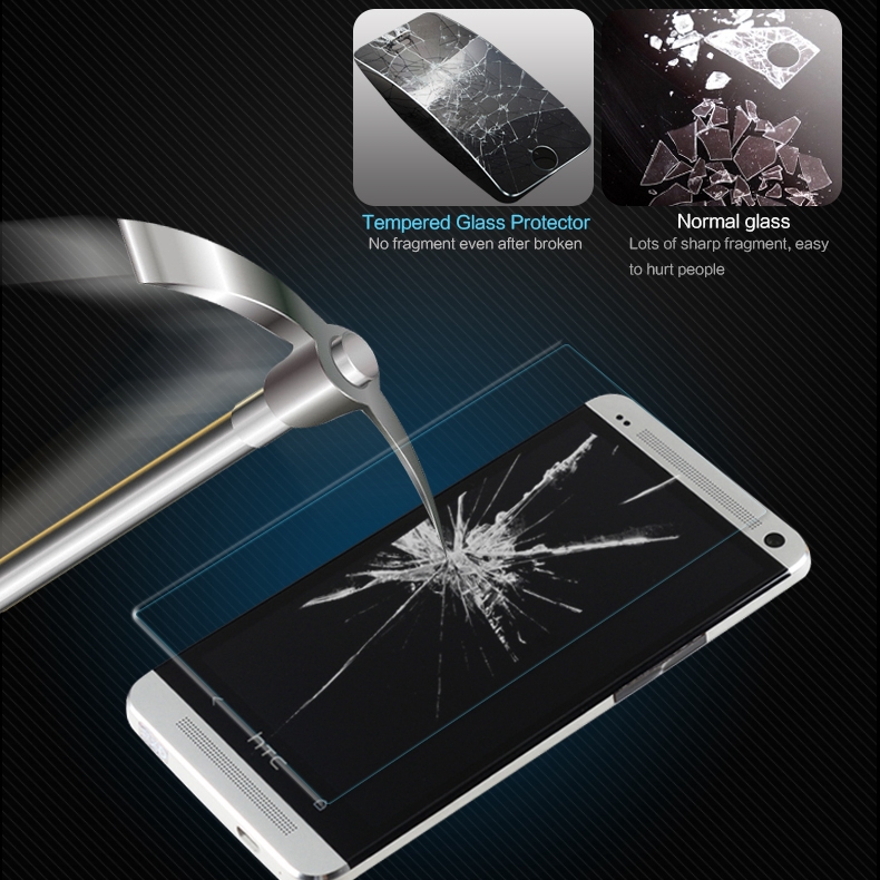 9H Ultra Thin Tempered Reinforced Glass Front Screen Protector For HTC One M7 Film Mobile Phone