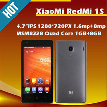 100 Original Xiaomi Red Rice 1S 4 7 WCDMA Redmi Xiaomi Hongmi 1S Phone Qualcomm Quad