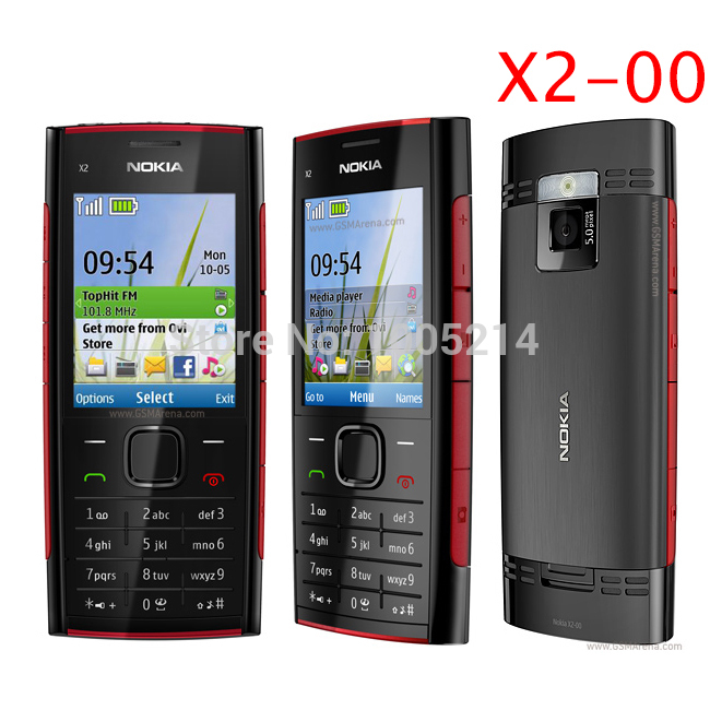 Refurbished X2 Original Nokia X2 00 Bluetooth FM JAVA 5MP Unlocked Mobile Phone Free Shipping