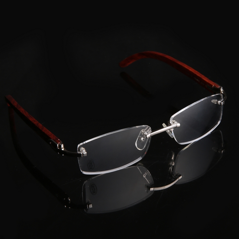 Rimless Glasses Frame, wooden Glasses Frames For Men ...