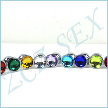 ZCZ New 1PC Butt Toy Plug Anal Insert sex products Stainless Steel Metal Plated Jeweled Sexy