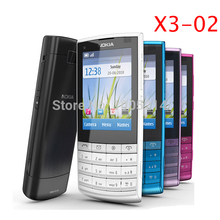 Refurbished Original Nokia X3-02 3G Mobile Phone 5.0MP with Russian Keyboard 5 Colors In Stock Free Shipping