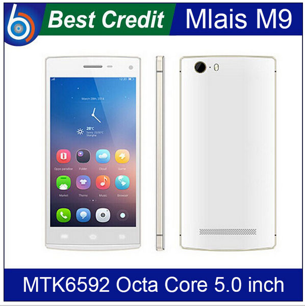 Original Mlais M9 MTK6592 Octa Core 5 inch screen 1GB RAM 8GB ROM WCDMA GPS QHD