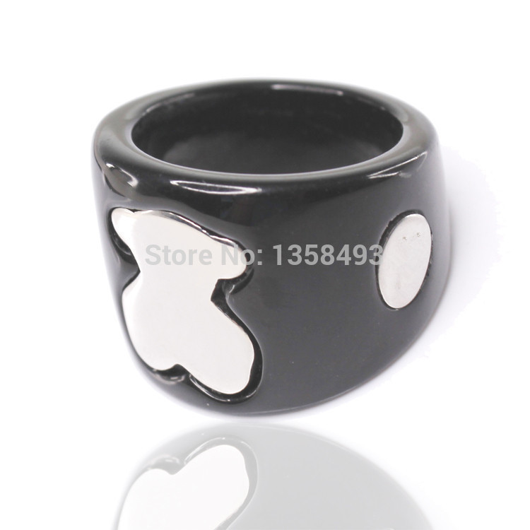 Factory Wholesale Little Bear Animal Candy Charm Cute Teddy Girls RingStainless Steel Kids Jewelry Titanium Man