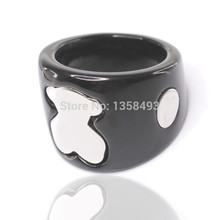 Factory Wholesale Little Bear Animal Candy Charm Cute Teddy Girls RingStainless Steel Kids Jewelry Titanium Man Ring Women Gift