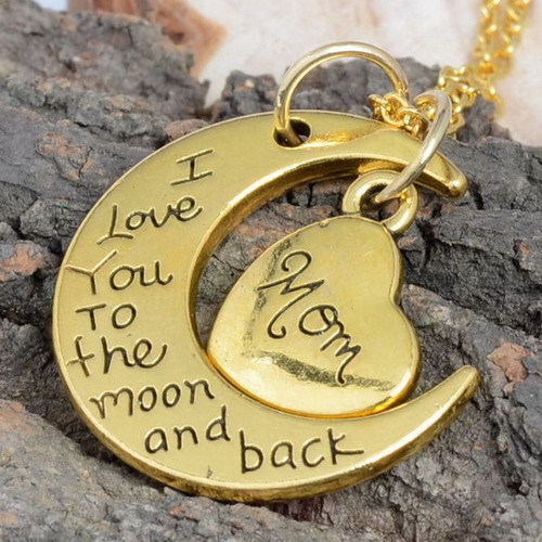 The sun and Moon mom Necklace Europe and America hot selling personality love Necklace factory direct