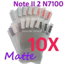 10pcs Matte screen protector anti glare phone bags cases protective film For Samsung GALAXY Note II