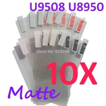 10pcs Matte screen protector anti glare phone bags cases protective film For Huawei U9508 U8950