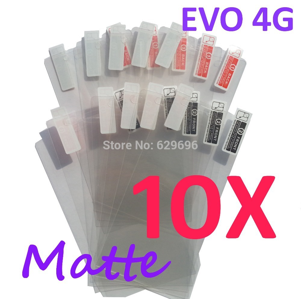 10pcs Matte screen protector anti glare phone bags cases protective film For HTC EVO 4G