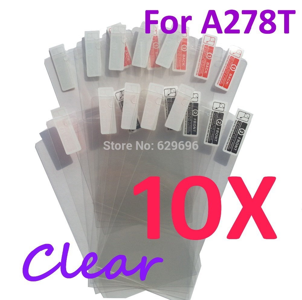 10pcs Ultra Clear screen protector anti glare phone bags cases protective film For Lenovo A278T