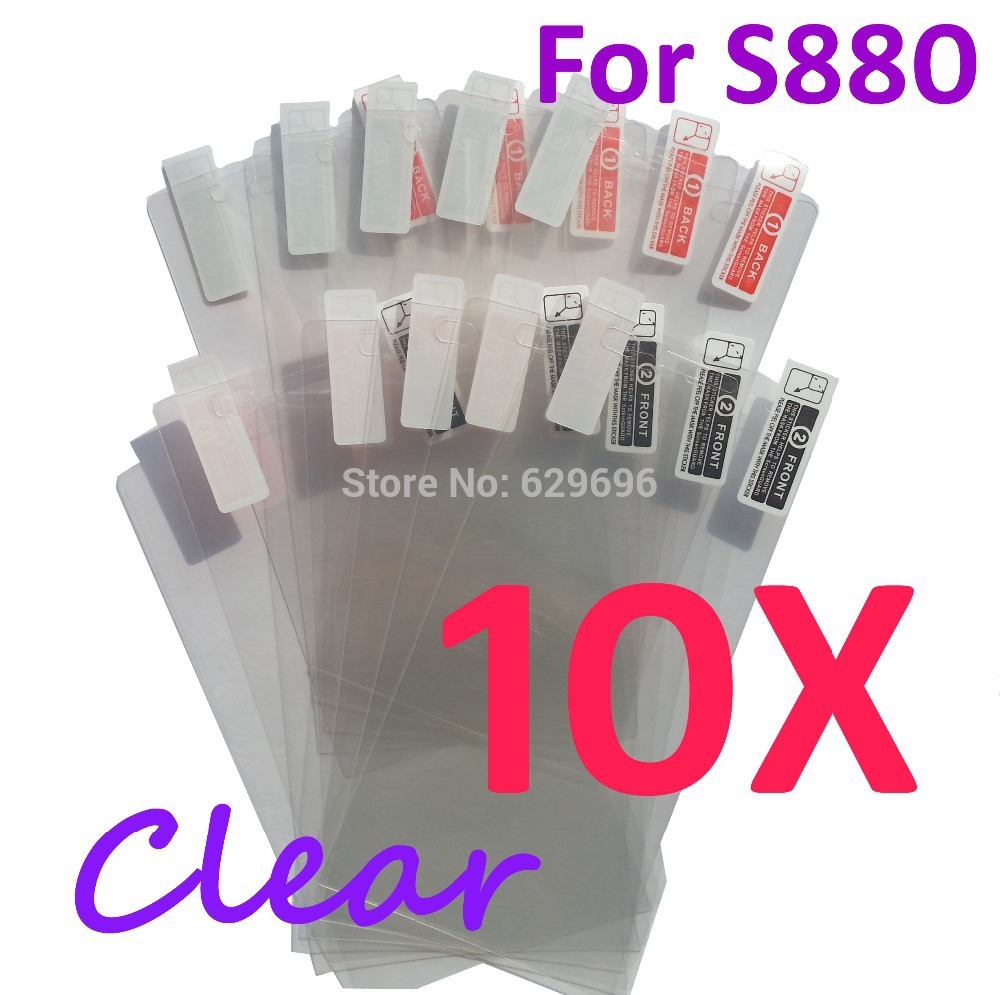 10pcs Ultra Clear screen protector anti glare phone bags cases protective film For Lenovo S880