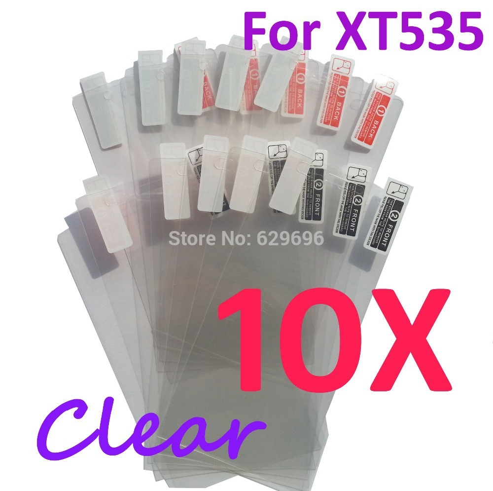 10pcs Ultra Clear screen protector anti glare phone bags cases protective film For Motorola XT535 XT536