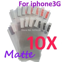 10pcs Matte screen protector anti glare phone bags cases protective film For Apple iphone3G 3GS