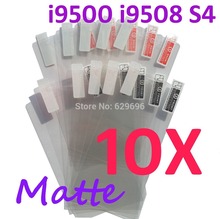 10pcs Matte screen protector anti glare phone bags cases protective film For Samsung i9500 i9508 GALAXY