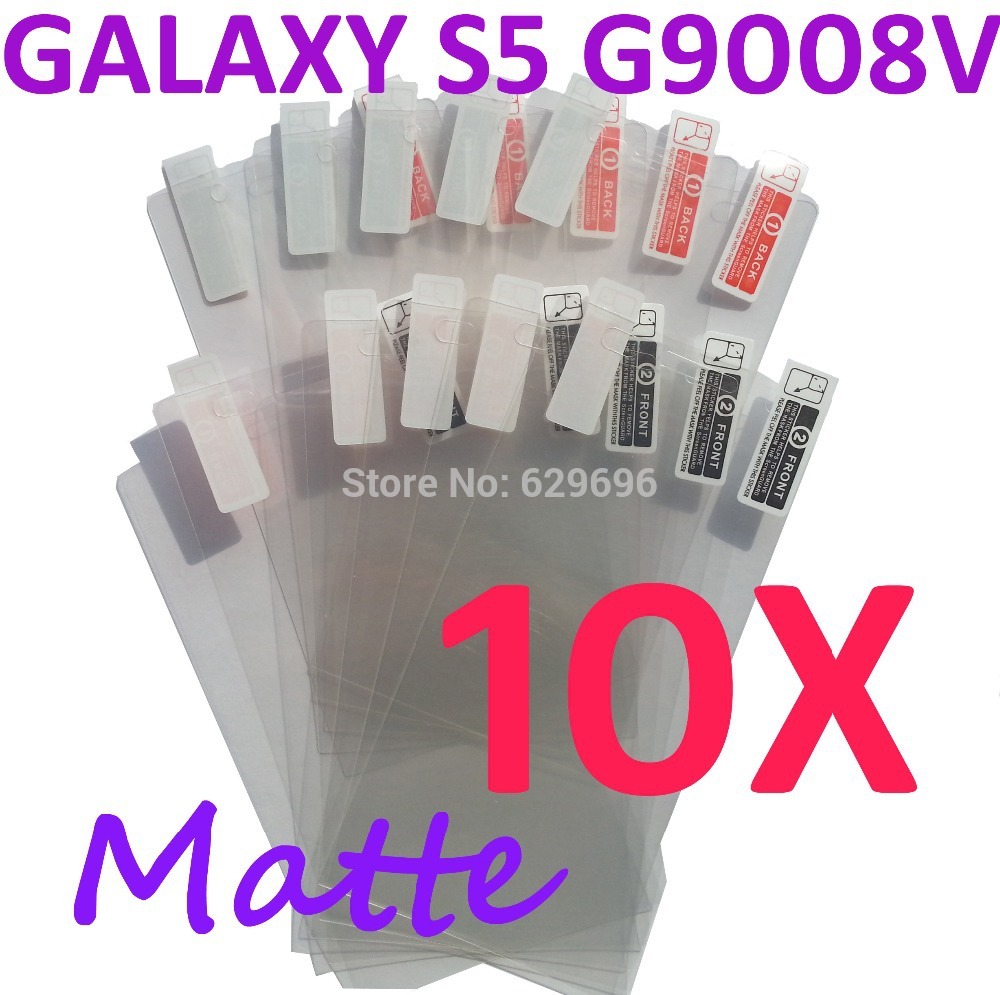 10pcs Matte screen protector anti glare phone bags cases protective film For Samsung GALAXY S5 G9008V